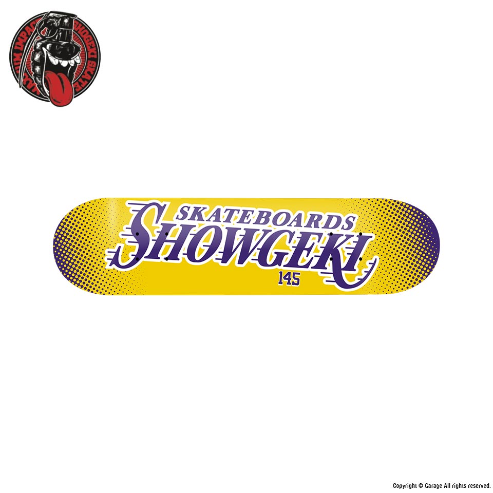 【キッズ用】SHOWGEKI スケートボード コンプリート 7.0インチ 美品 SHOWGEKI SKATEBOARDS LAKERS 145 KIDS 7.375 x 29.25 Jr スケート