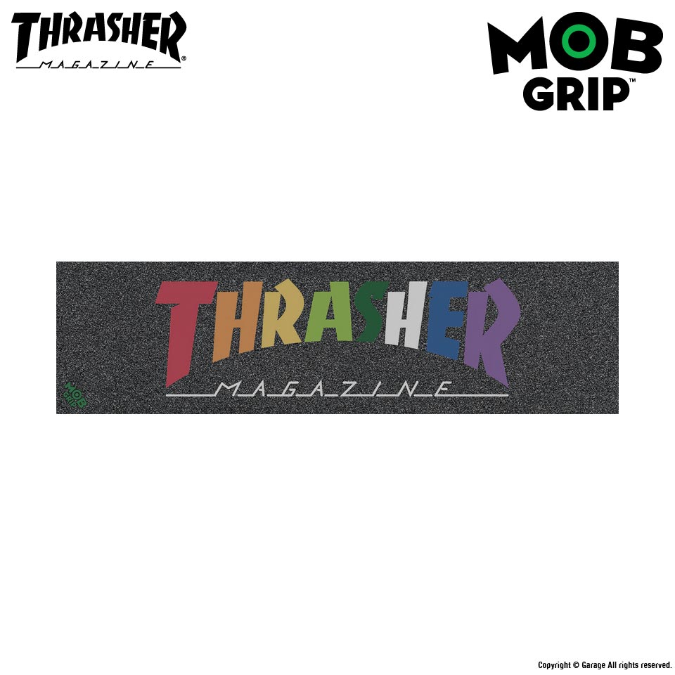MOB GRIP DECKTAPE モブグリップ デッキテープ THRASHER RAINBOW スケートボード スケボー :pt-mob -thr-rain:スケートボードのCALIFORNIASTREET 通販 モブグリップ Thrasher Mobコラボデッキテープスケボー 