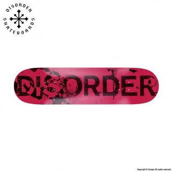 DISORDER SKATEBOARDS "STAMPED PINK" 8.0 x 31.5