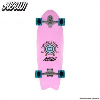 AKAW! CONCRETE WAVE PINK YELLOW 30 x 9.5 x 17