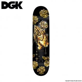DGK SKATEBOARDS BLESSED BLACK GOLD 8.0 x 31.75