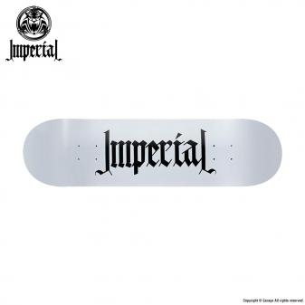 IMPERIAL SKATEBOARD LOGO - WHITE 8.0 x 31.625 FLAT CONCAVE