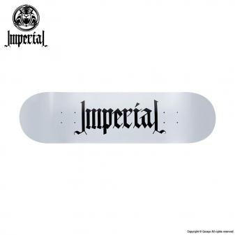 IMPERIAL SKATEBOARD LOGO - WHITE 8.25 x 31.125 FLAT CONCAVE